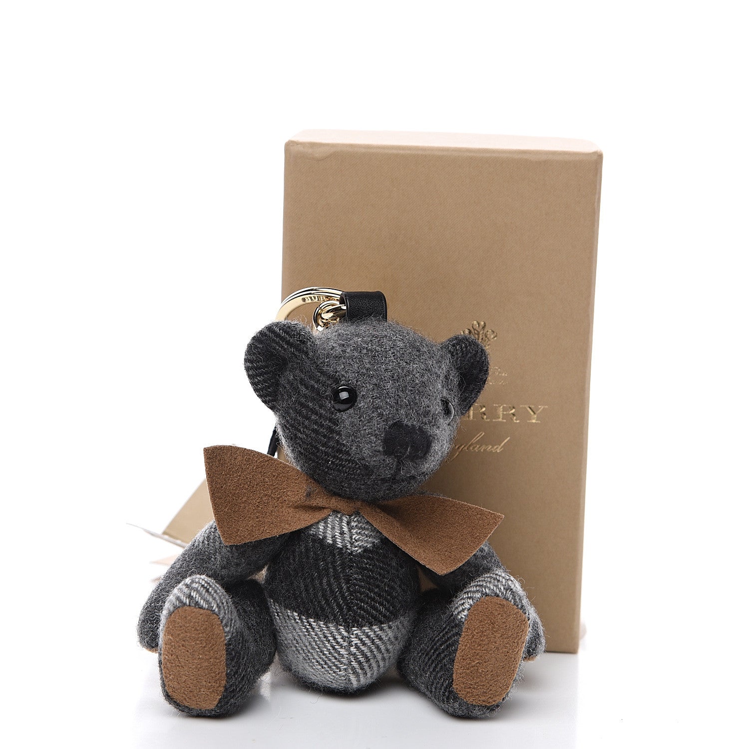 Burberry Cashmere House Check Thomas Bear Bag Charm Black 3 of 3
