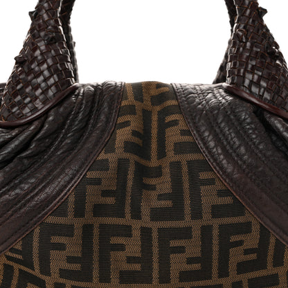 Fendi Zucca Nappa Nuvolata Vitello Tortuga Spy Bowler Tobacco Moro 8 of 10