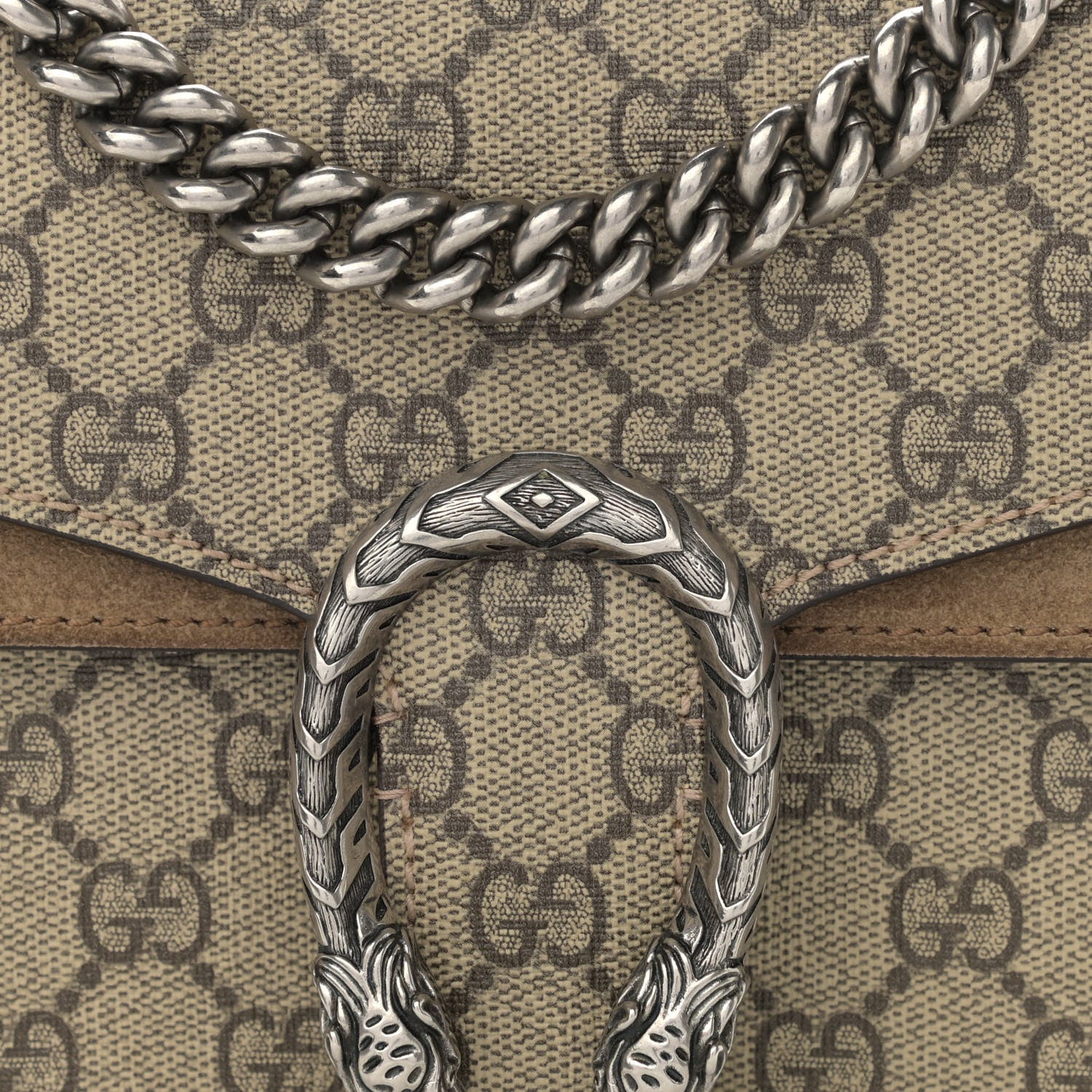 Gucci GG Supreme Monogram Mini Dionysus Shoulder Bag Taupe 8 of 15