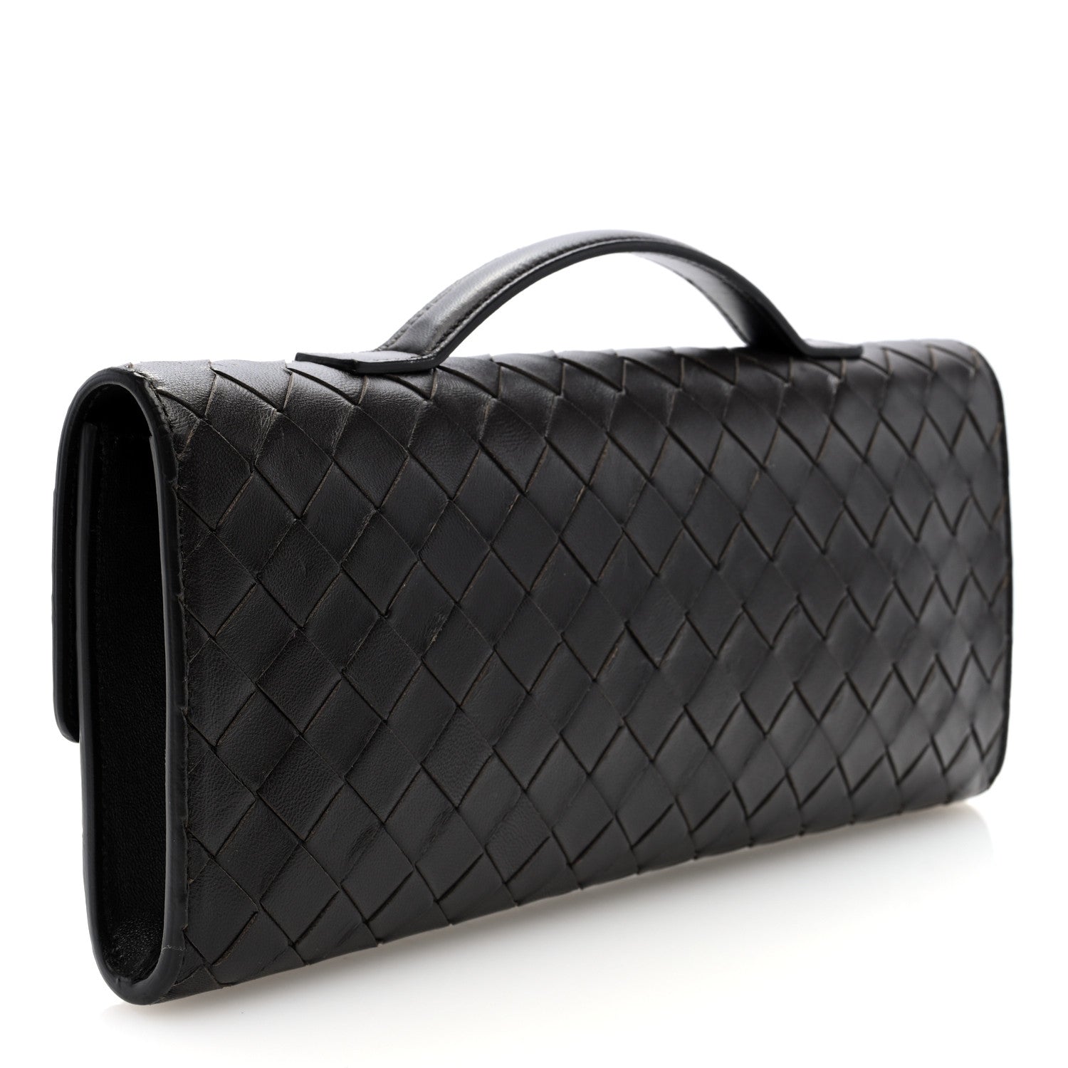 Bottega Veneta Nappa Intrecciato Long Andiamo Top Handle Clutch Fondant 3 of 7