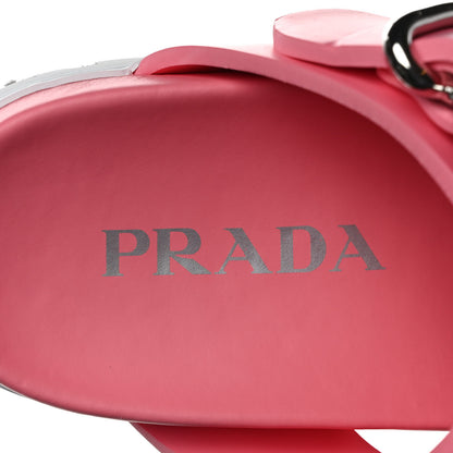 Prada EVA Rubber Buckled Lug Sole 20mm Thong Sandals 36 Begonia 7 of 9