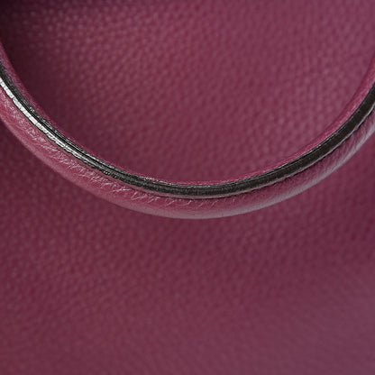 Burberry Derby Calfskin House Check Medium Banner Tote Dark Plum 14 of 27