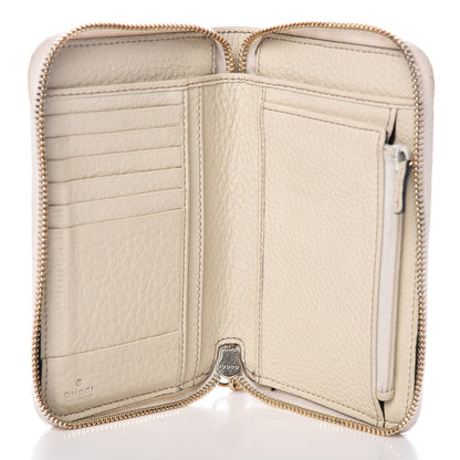 Gucci Pebbled Calfskin Medium Soho Zip Around Wallet Off White 5 of 9
