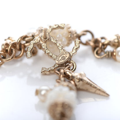 Chanel Pearl CC Drop Earrings Gold 4 of 4