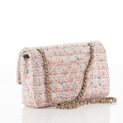 Chanel Tweed Quilted Medium Fantasy Sequin Double Flap Multicolor 4 of 9