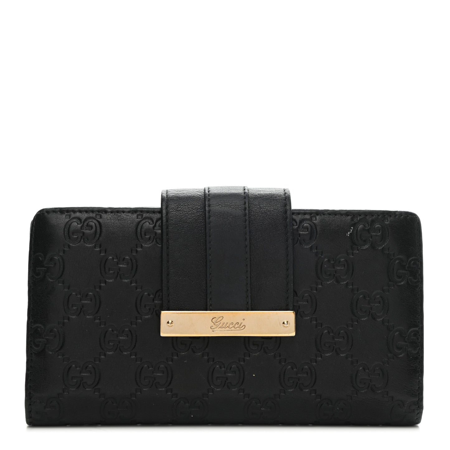 Guccissima Ladies Web Long Wallet Black