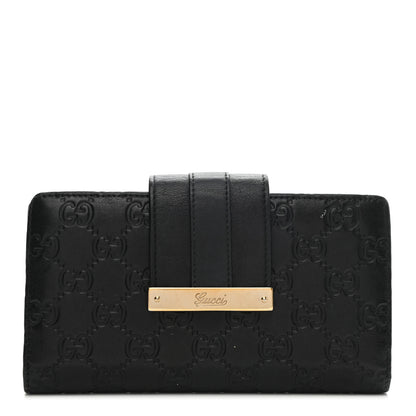 Gucci Guccissima Ladies Web Long Wallet Black 1 of 15