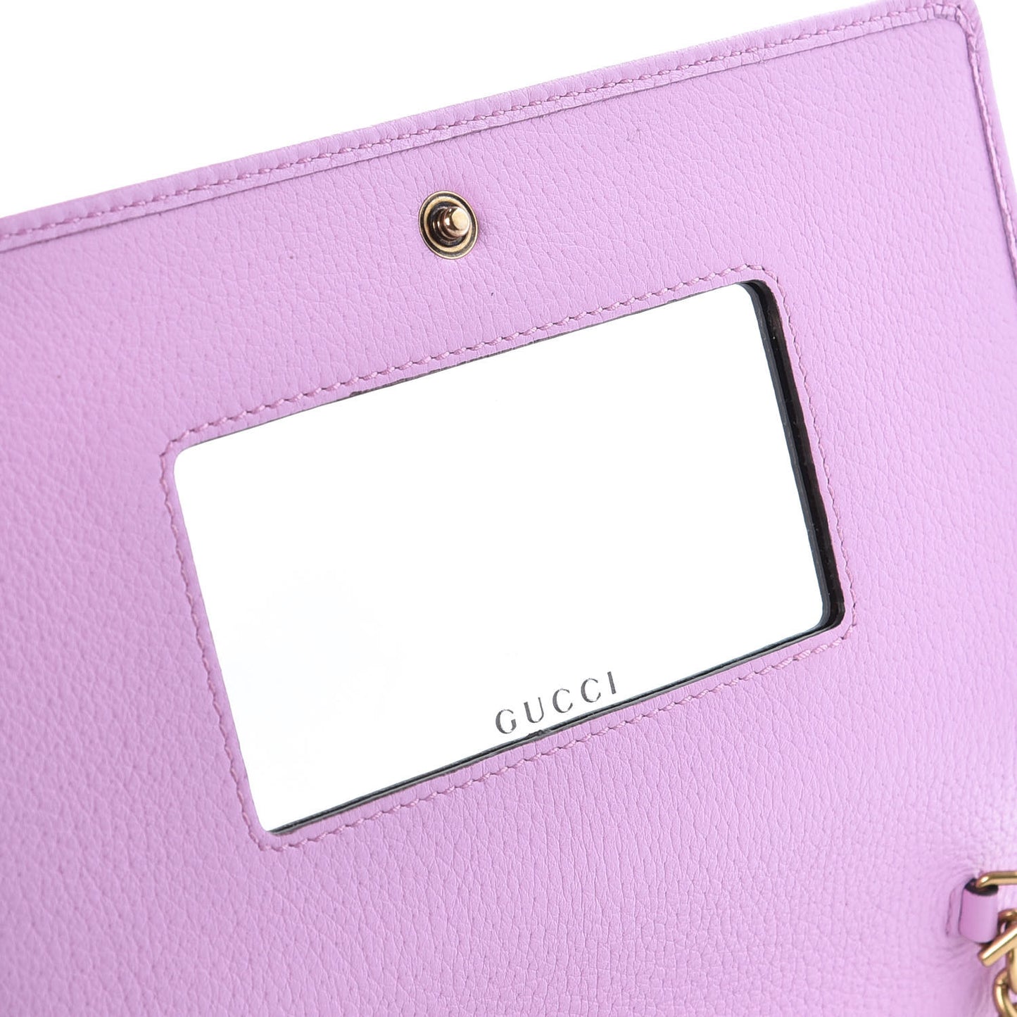 Calfskin Marquise Crystals Mini GG Chain Wallet Malva