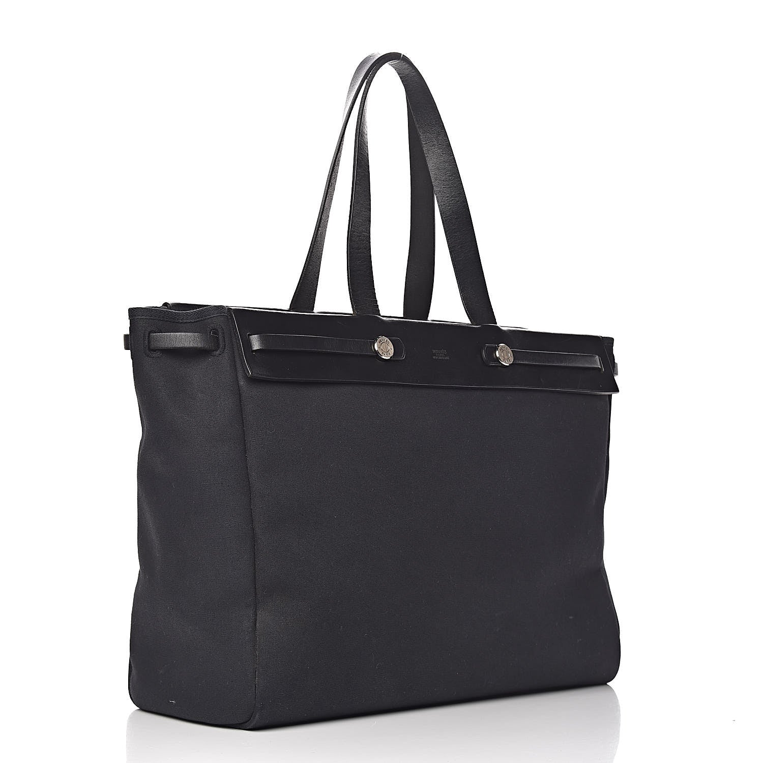 Hermes Toile Vache Hunter Herbag Cabas MM Black 4 of 20