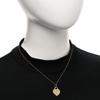 Tiffany 18K Yellow Gold Return to Tiffany Heart Tag Pendant Necklace 2 of 6