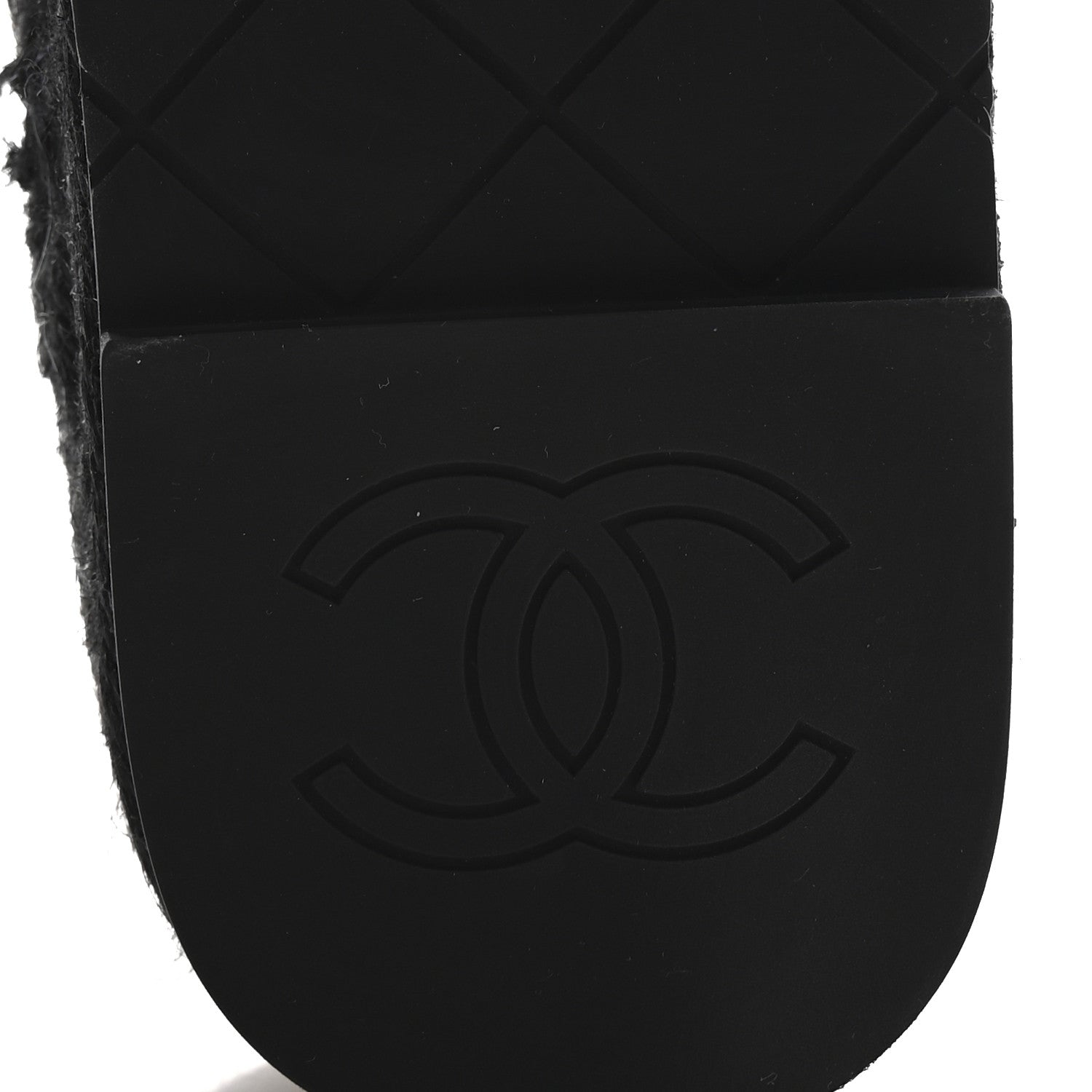 Chanel Canvas Strass CC Espadrille Slingback Sandals 39 Black 7 of 10