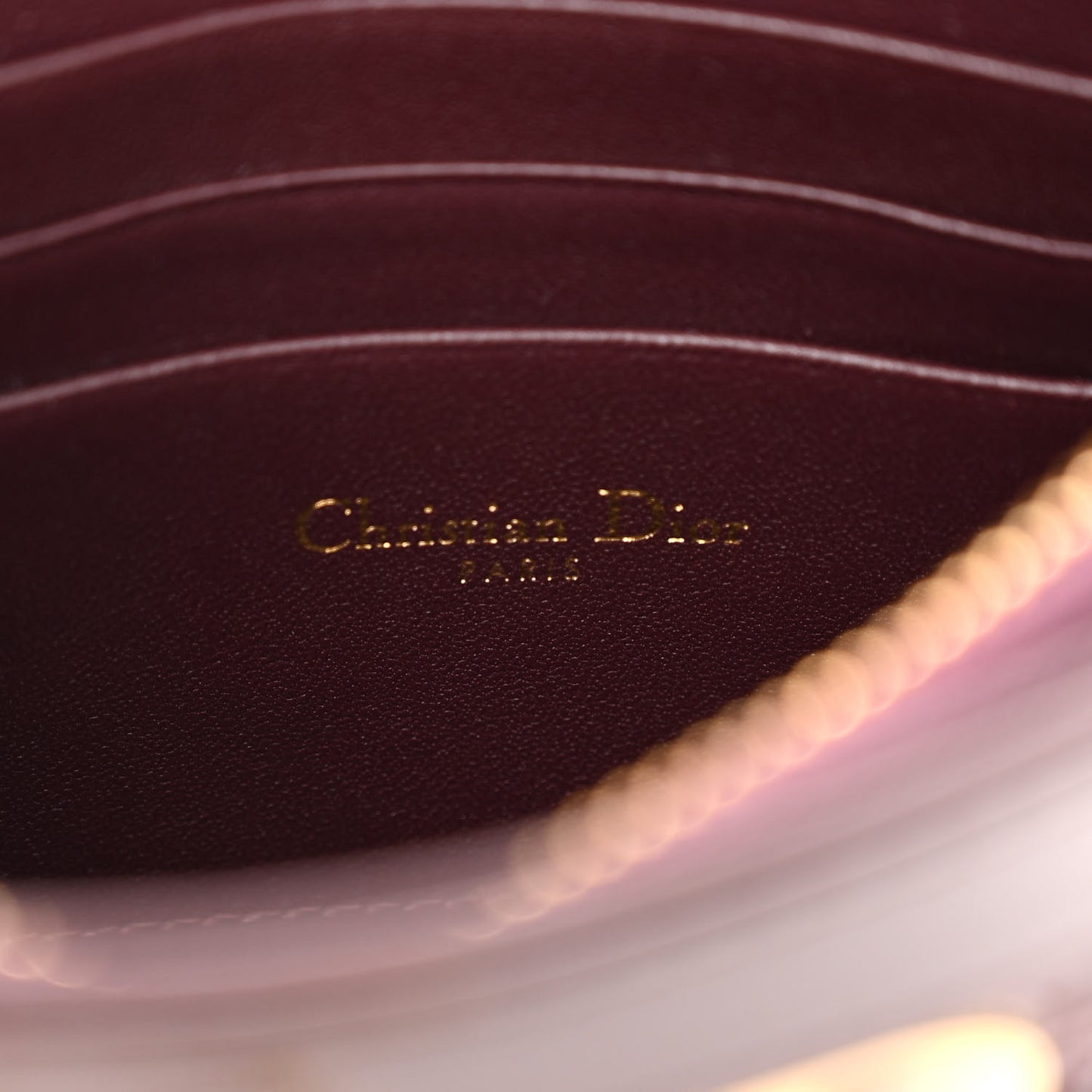Patent Cannage Caro Zipped Pouch With Chain Amaranth