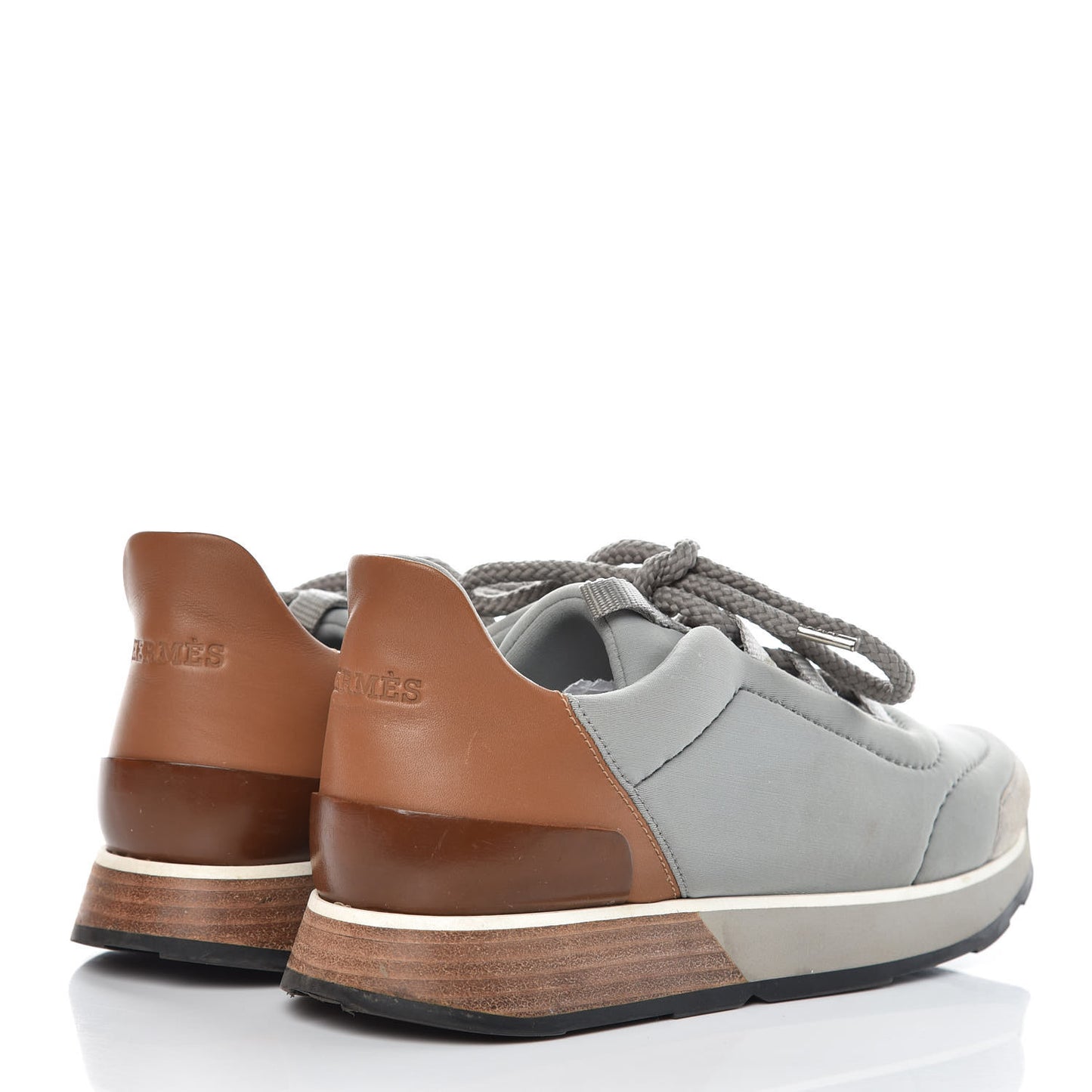 Suede Nylon Sneakers 37 Grey