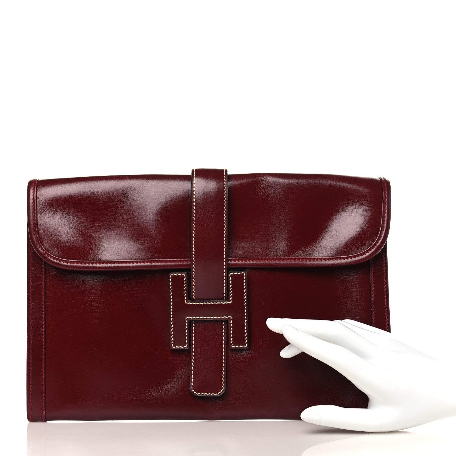 Hermes Box Jige PM Clutch Rouge H 4 of 14