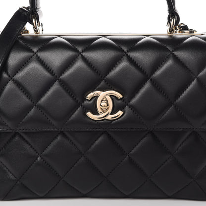Chanel Lambskin Quilted Small Trendy CC Dual Handle Flap Bag Black 10 of 13
