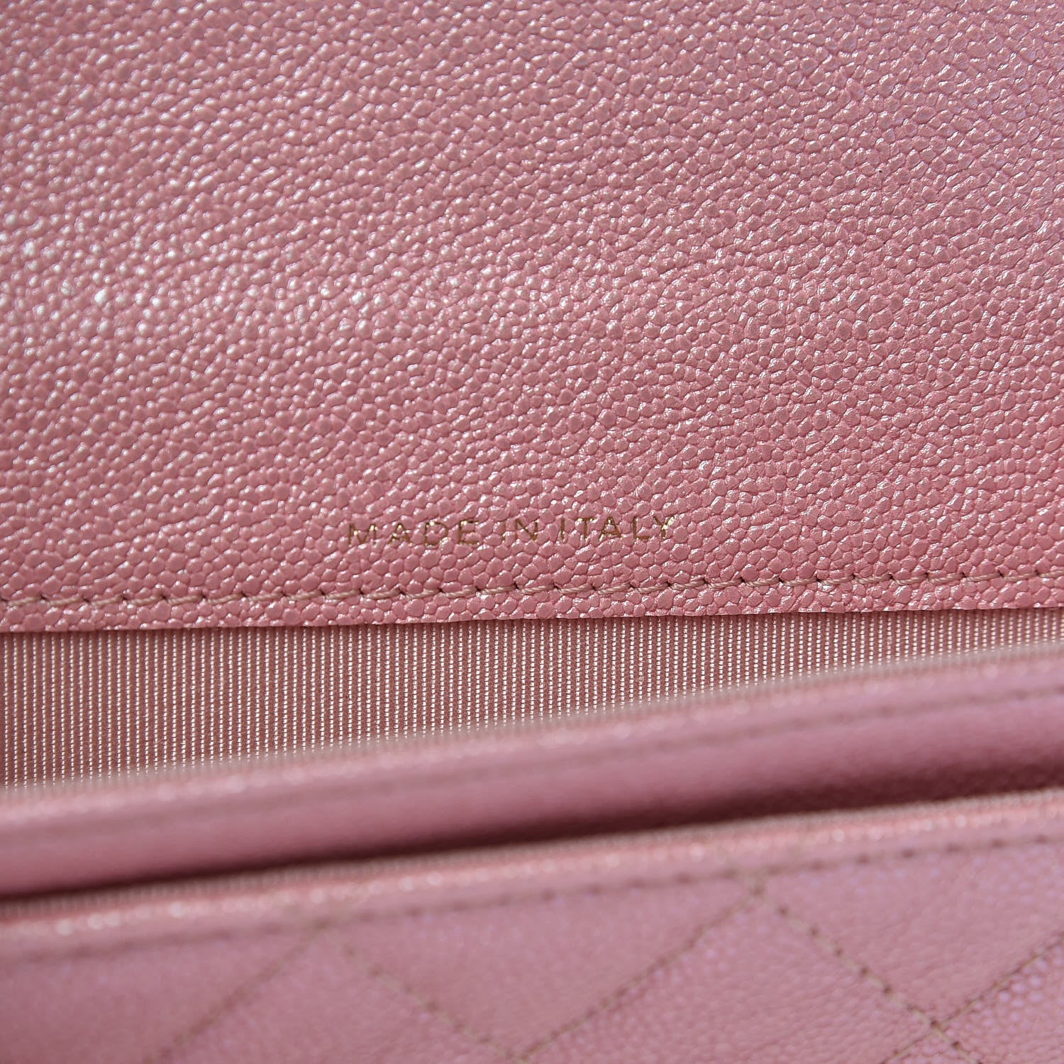 Chanel Iridescent Caviar Quilted Flap Card Holder Rose Pink 7 of 11
