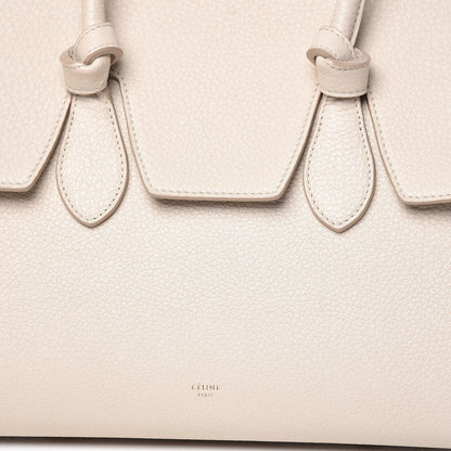 Celine Crisped Calfskin Mini Tie Knot Tote Chalk 7 of 14