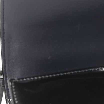 Christian Dior Metallic Patent Micro-Cannage Medium Diorama Flap Bag Silver 8 of 10
