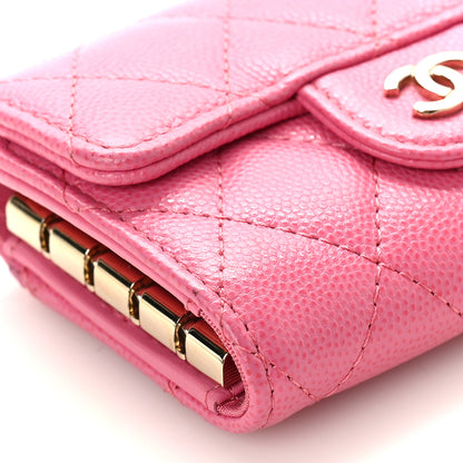 Chanel Caviar Quilted Classic 4 Key Holder Wallet Pink 9 of 10