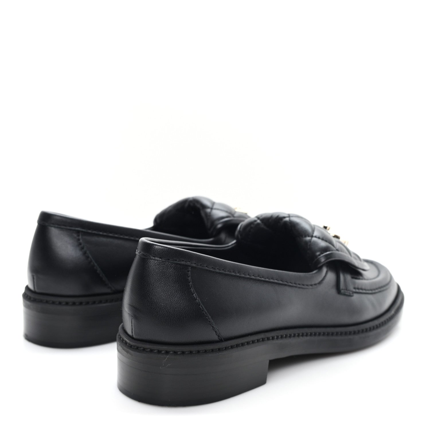 Chanel Lambskin Quilted CC Turnlock Loafers 39 Black 5 of 11