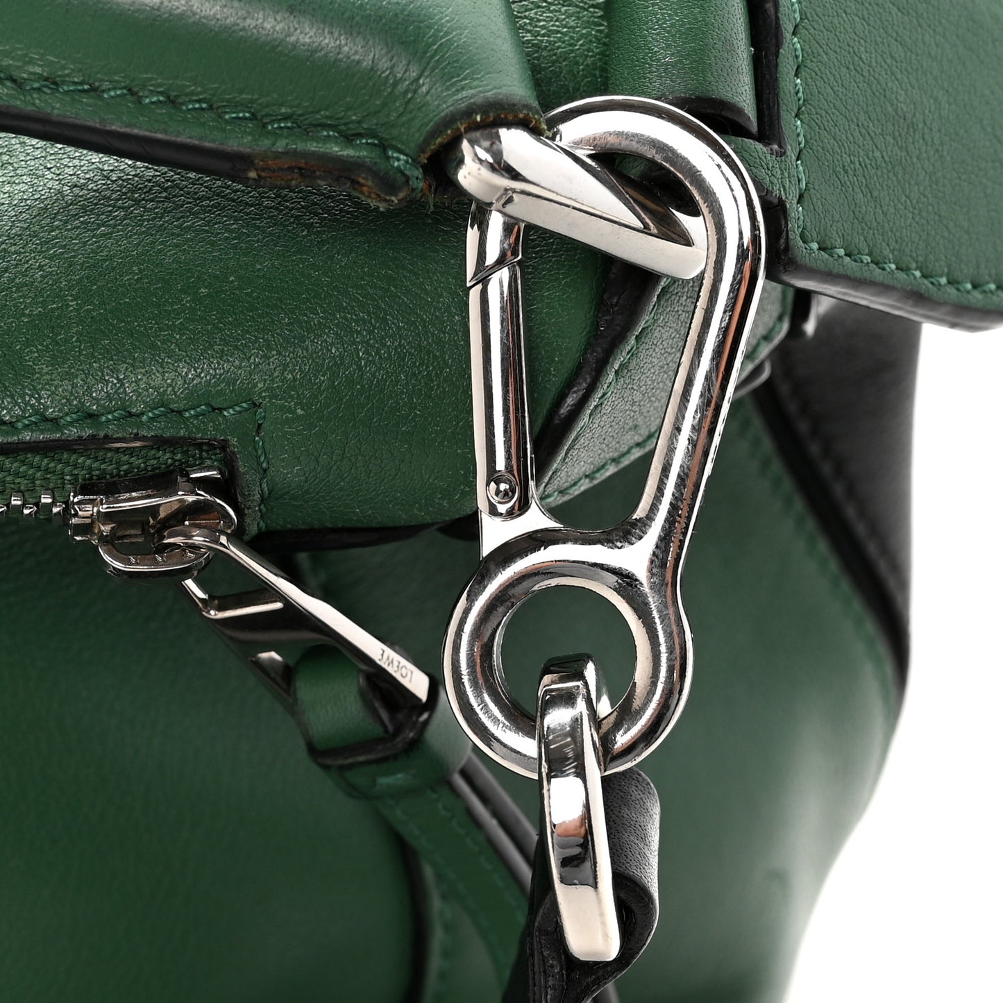 Calfskin Medium Puzzle Bag Sea Water Green White Black