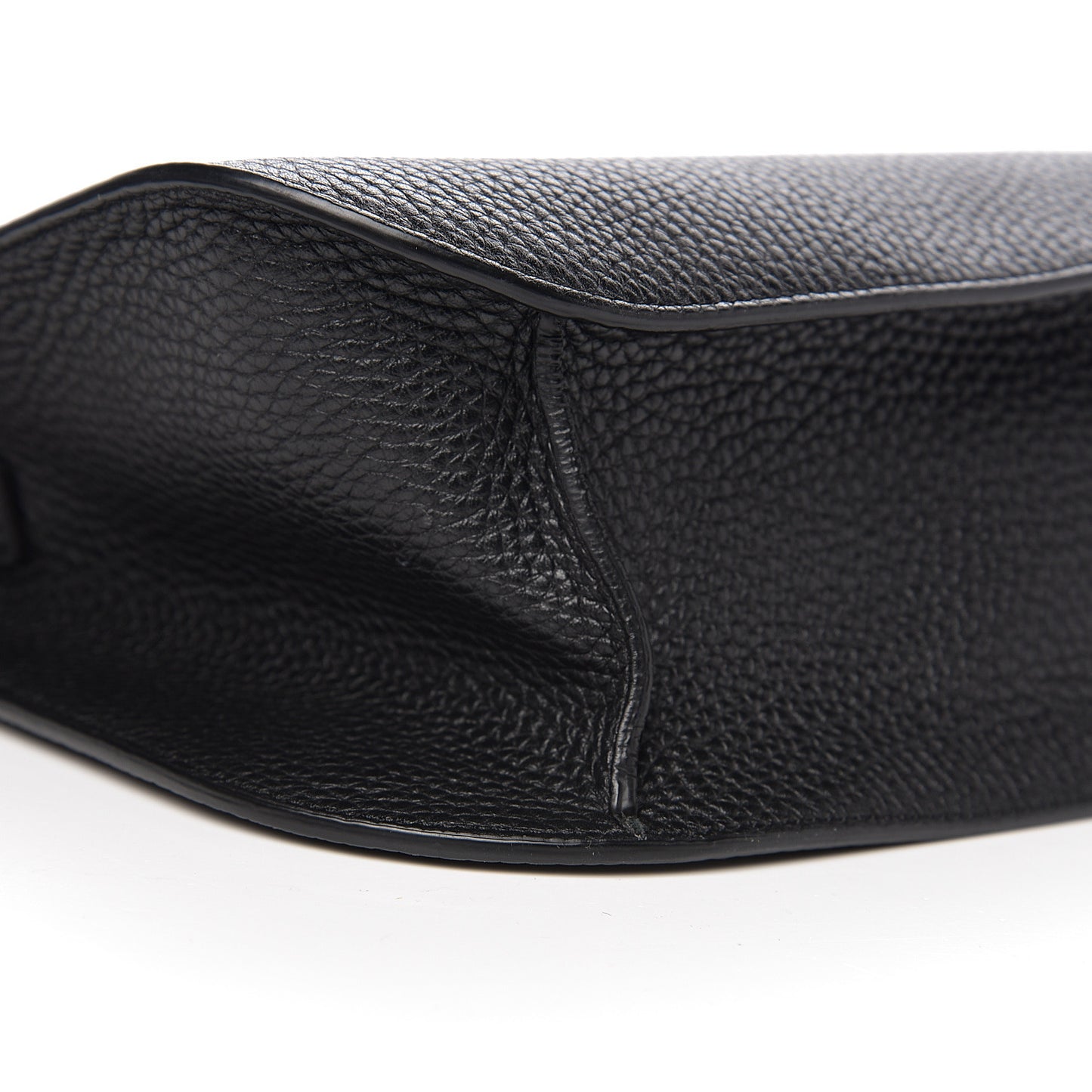 Calfskin Large T Clasp Tara Crossbody Bag Black