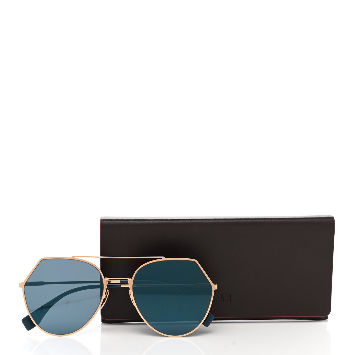 Metal Geometric Sunglasses FF 0194/S Gold