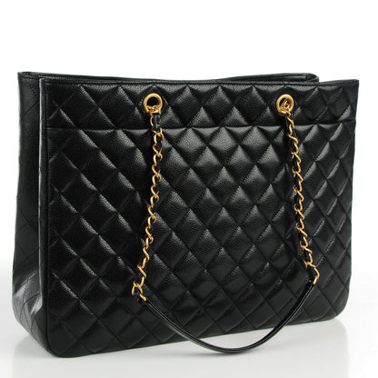 Chanel Caviar Quilted Shopping Tote Black 3 of 8