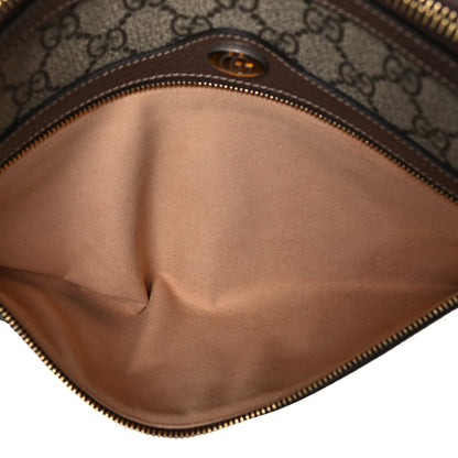 Gucci GG Supreme Monogram Large Ophidia Pouch Clutch Brown 6 of 11