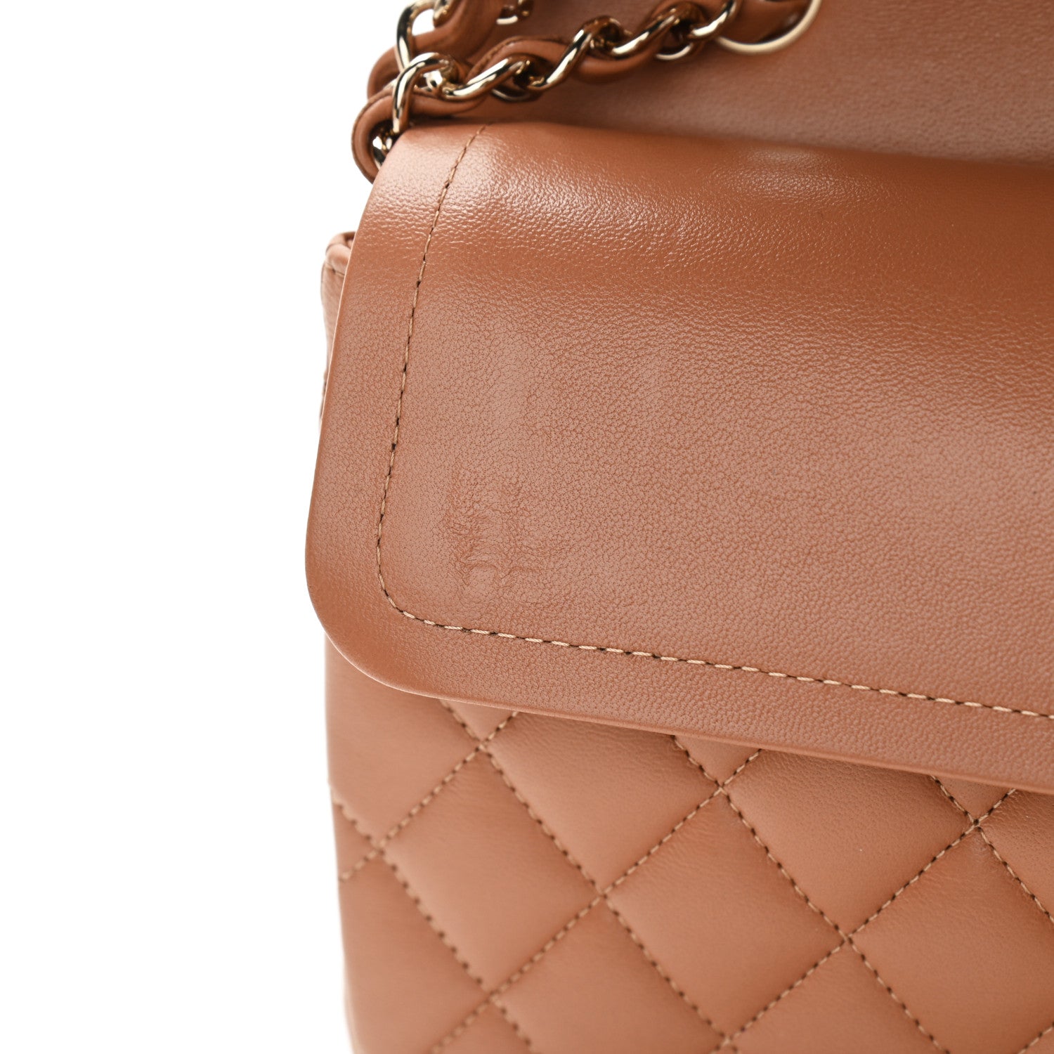 Chanel Lambskin Quilted Small Double Flap Brown 10 of 10