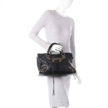 Balenciaga Chevre Gold Metallic Edge Hardware City Black 3 of 8