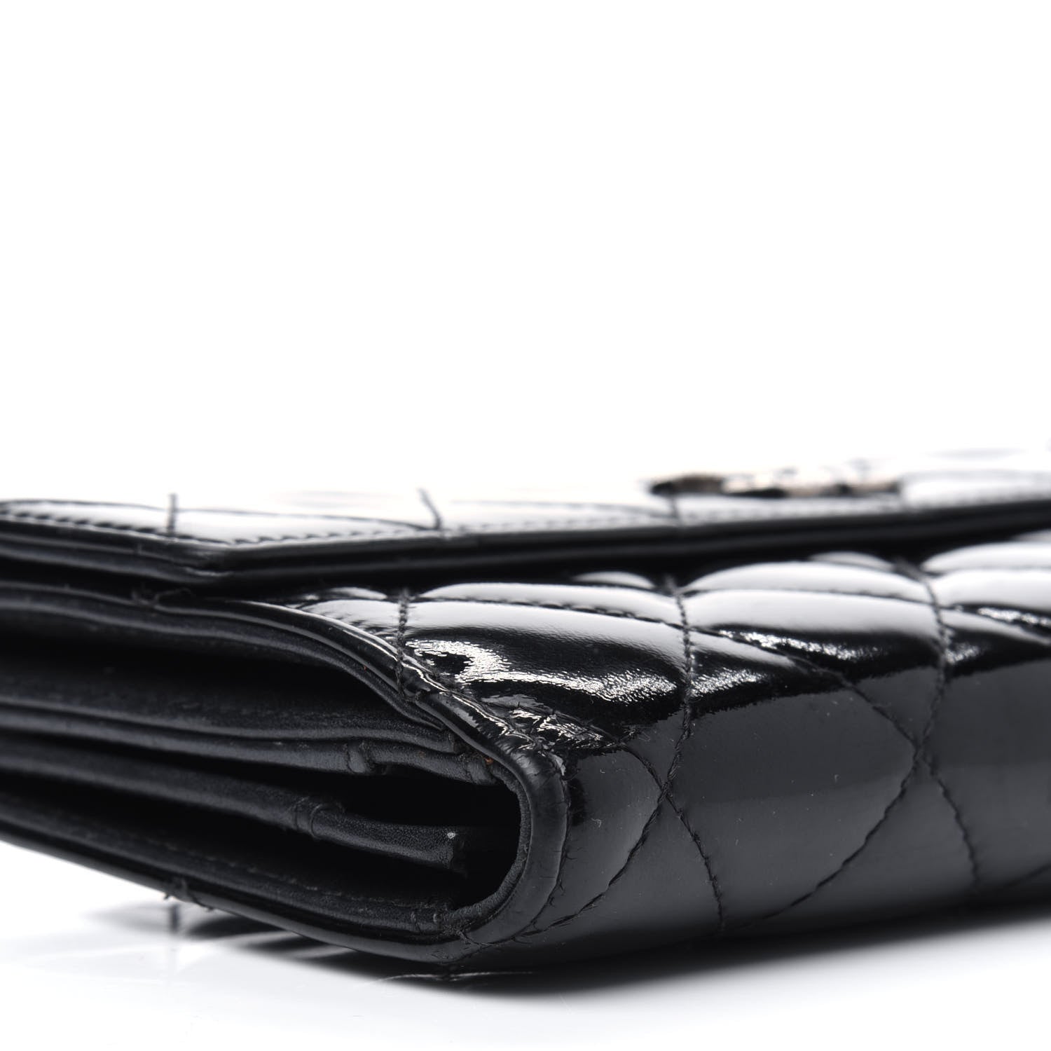 Chanel Patent Quilted Large Brilliant Flap Wallet Black 16 of 20