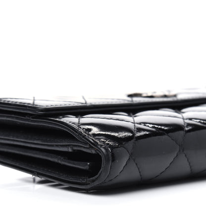 Chanel Patent Quilted Large Brilliant Flap Wallet Black 16 of 20