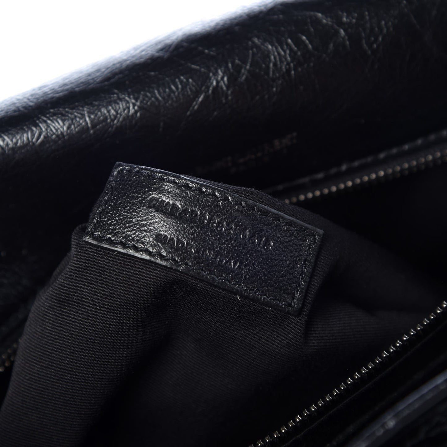 Crinkled Calfskin Matelasse Monogram Large Niki Chain Satchel Black