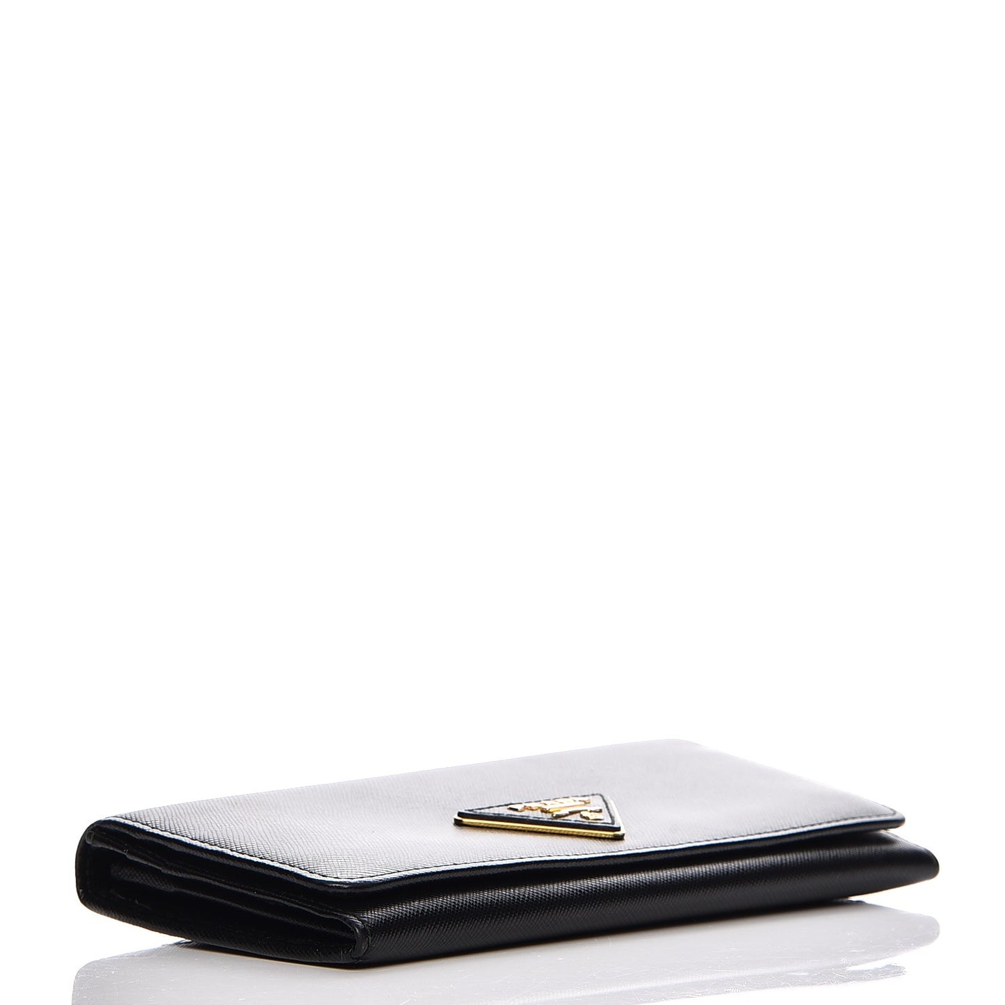 Saffiano Continental Flap Wallet Nero Black