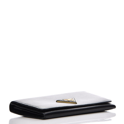 Prada Saffiano Continental Flap Wallet Nero Black 4 of 7