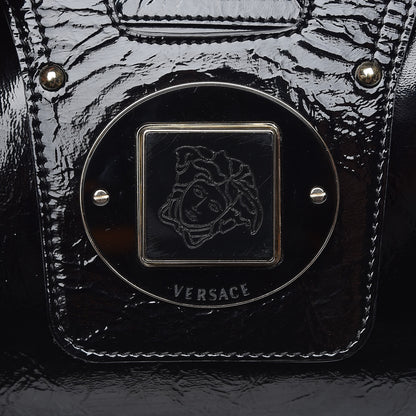 Versace Patent Shoulder Bag Black 7 of 11