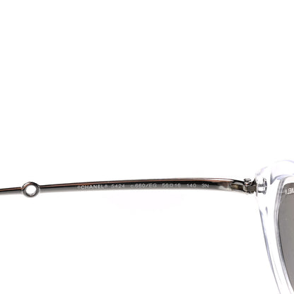 Chanel Oval Removable Pearl Chain Sunglasses 5424 Silver 5 of 9