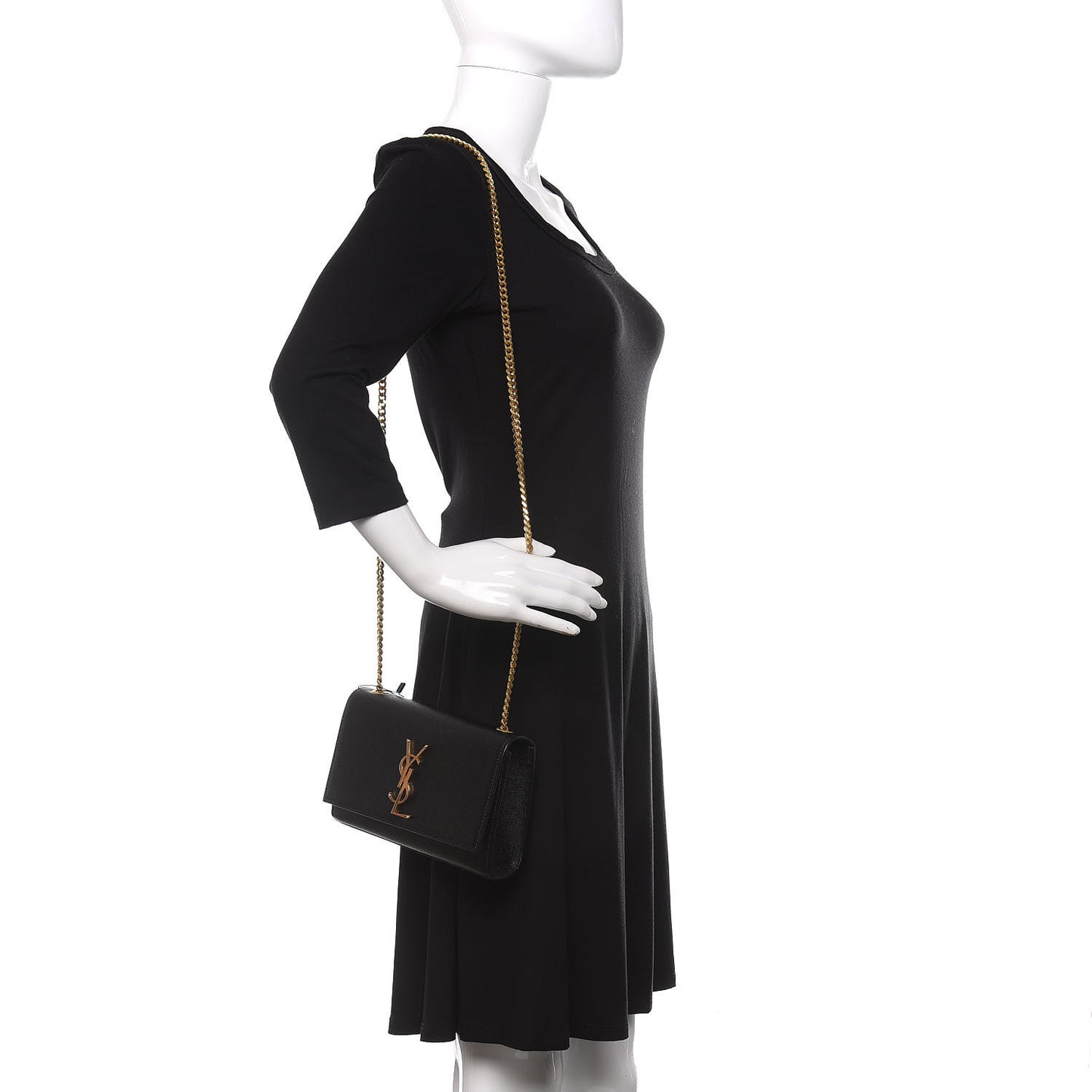 Grain De Poudre Small Monogram Kate Satchel Black