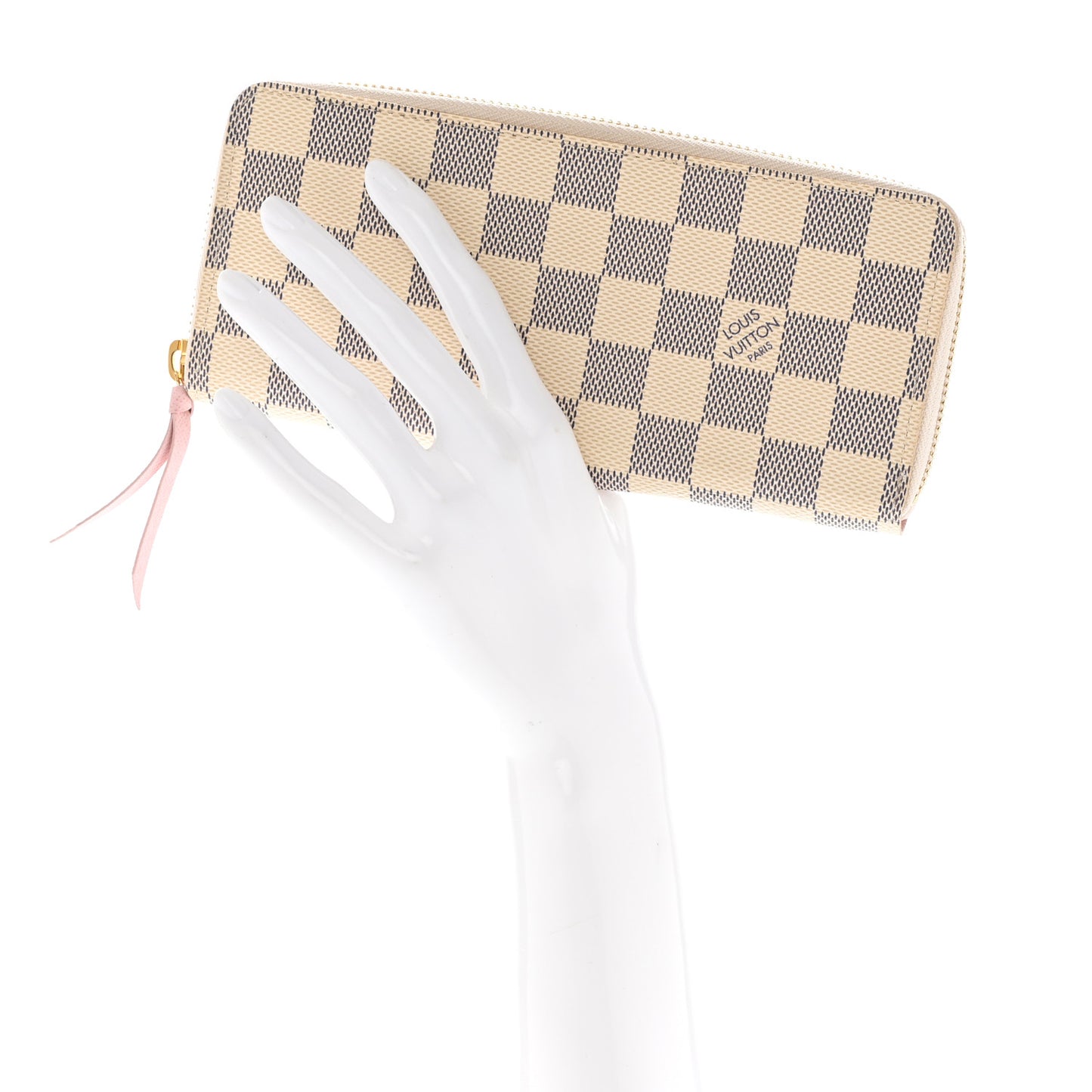 Damier Azur Clemence Wallet Rose Ballerine