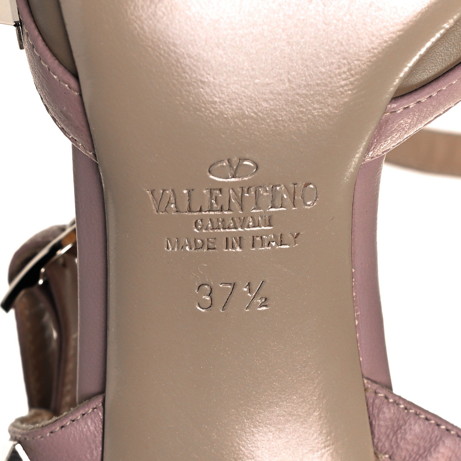 Valentino Garavani Calfskin Nappa Rockstud Ankle Strap 65mm Pumps 38 Alpaca Poudre 6 of 8
