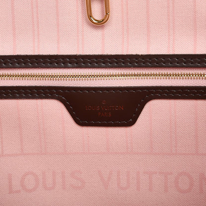 Louis Vuitton Damier Ebene Neo Neverfull MM Rose Ballerine 6 of 9