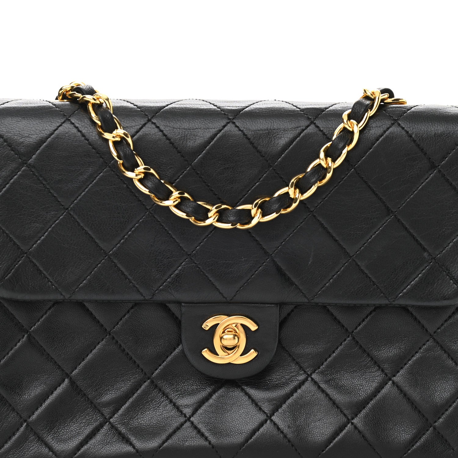 Chanel Lambskin Quilted Small Single Flap Black 9 of 11
