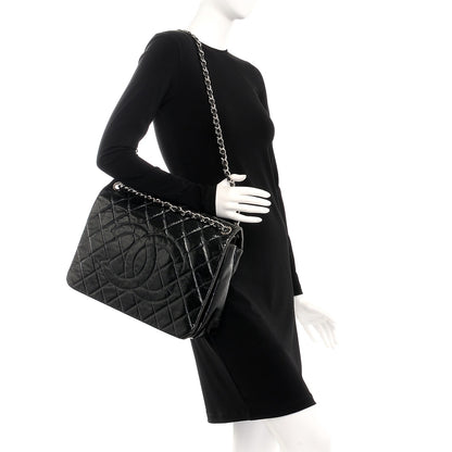 Chanel Glazed Calfskin Quilted CC Messenger Bag Black 2 of 10