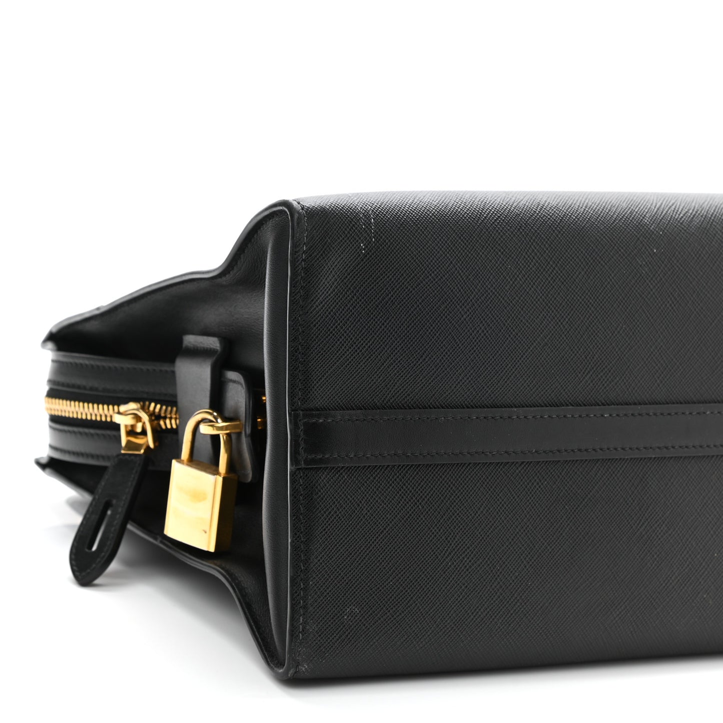 Saffiano City Calfskin Esplanade Tote Black