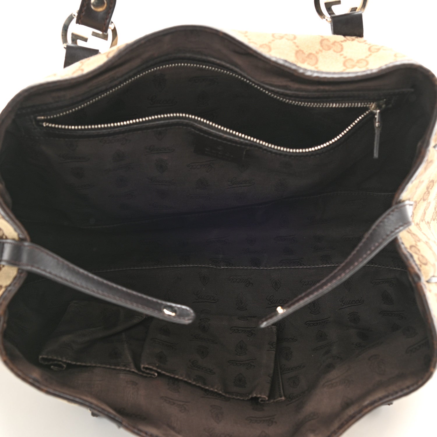 Gucci Monogram Medium Twins Tote Dark Brown 5 of 9