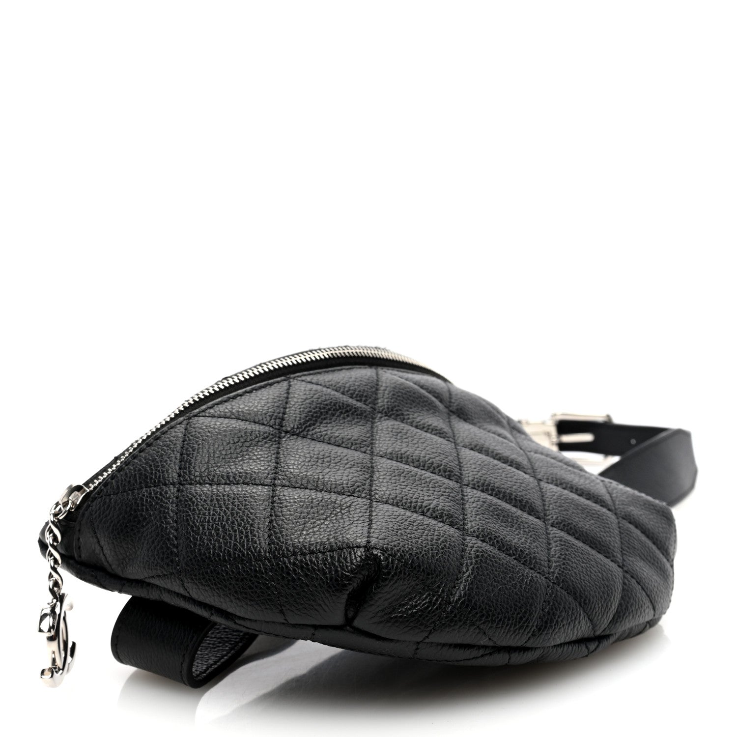 Chanel Grained Calfskin Quilted Waist Belt Bag Black 4 of 10