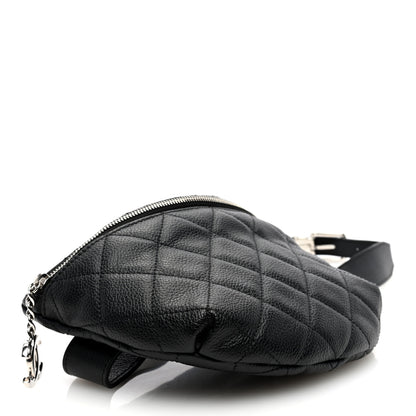 Chanel Grained Calfskin Quilted Waist Belt Bag Black 4 of 10