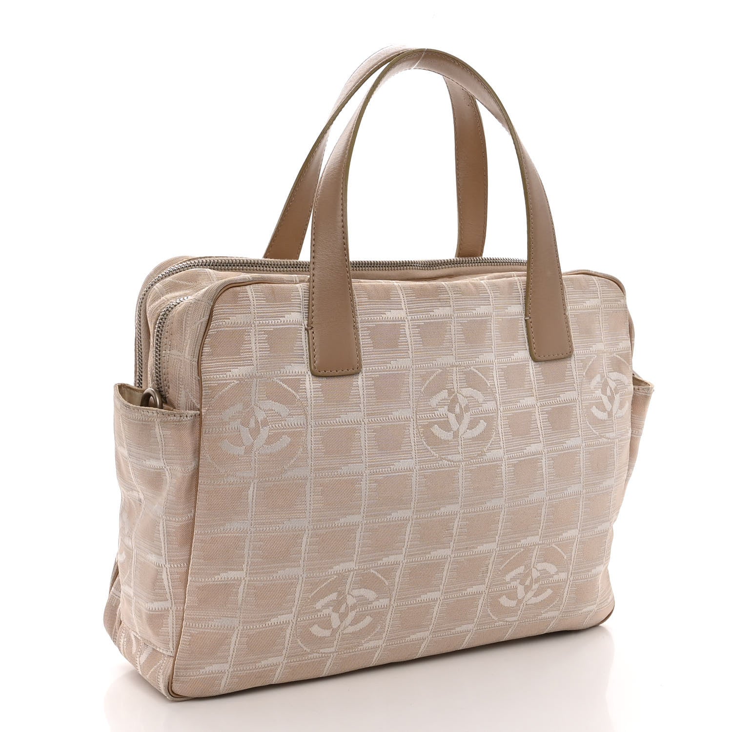Chanel Nylon Travel Tote Beige 3 of 10