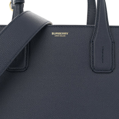 Burberry Derby Calfskin Vintage Check Medium Banner Tote Regency Blue 9 of 11